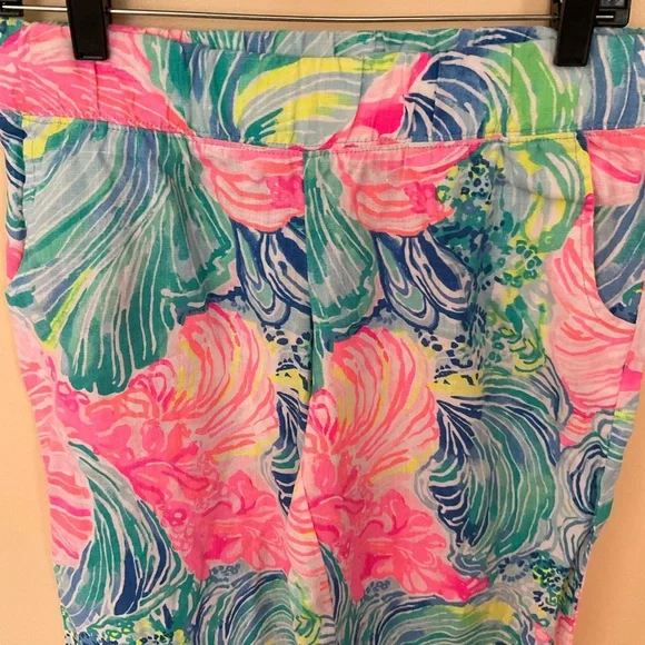 Lilly Pulitzer Pink and Green pants Tropical Print size S Brand New - Picture 4 of 6